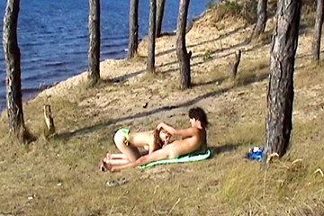 Couple in sex outdoor